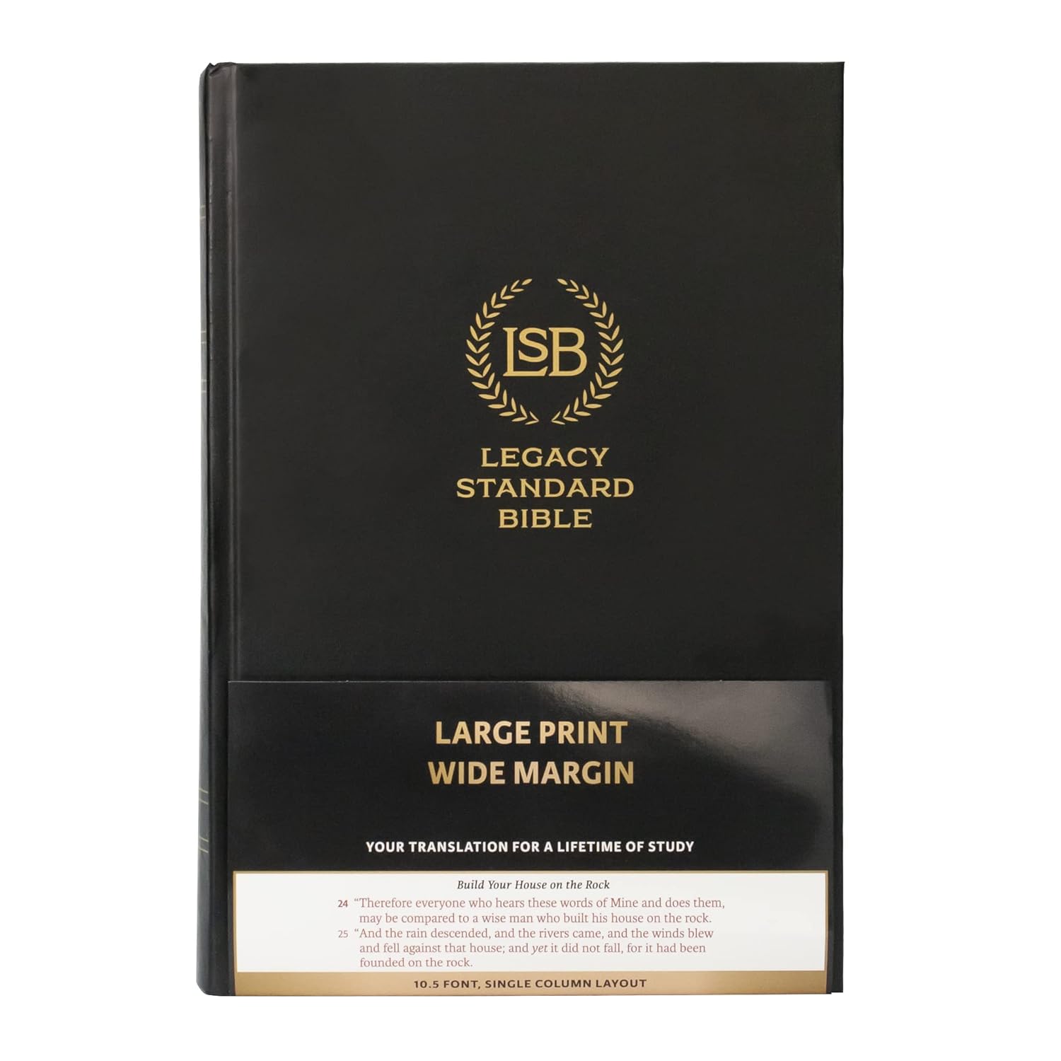 Legacy Standard Bible Large Print Wide Margin Black Hardcover