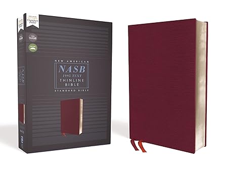 NASB, Thinline Bible, Bonded Leather, Red Letter, 1995 Text