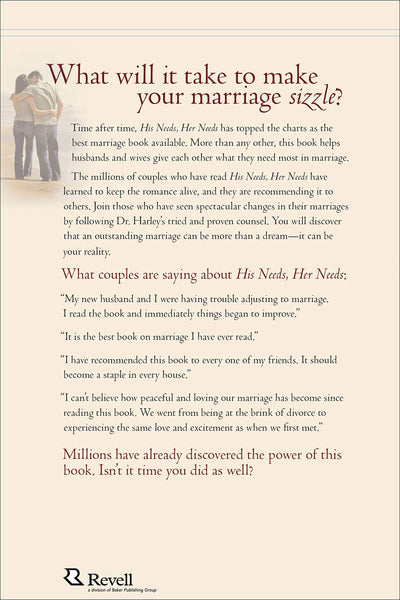 His Needs, Her Needs: Building an Affair-Proof Marriage Hardcover